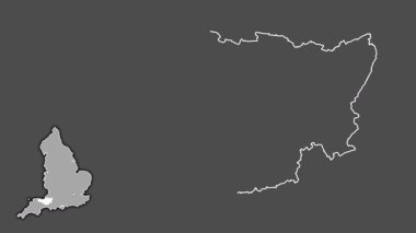 Somerset, İngiltere - Büyük Britanya, dışlanmış ve izole edilmiş. Gri Tonlama