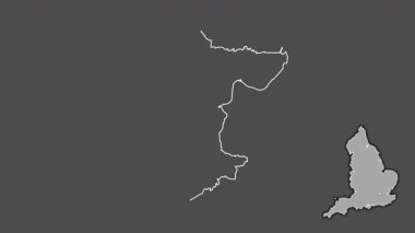 Stockton-on-Tees, İngiltere - Büyük Britanya, sürüldü ve izole edildi. Gri Tonlama