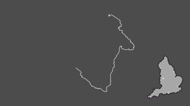 Telford ve Wrekin, İngiltere - Büyük Britanya, sürüldü ve izole edildi. Gri Tonlama