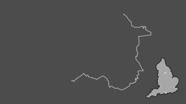 Wakefield, İngiltere - Büyük Britanya, sürüldü ve izole edildi. Gri Tonlama