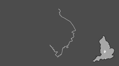 Warwickshire, İngiltere - Büyük Britanya, sürülmüş ve izole edilmiş. Gri Tonlama