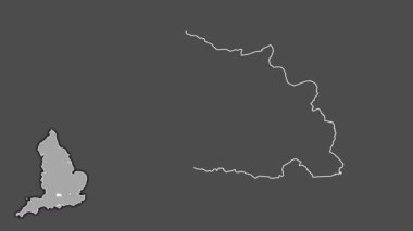 Batı Berkshire, İngiltere - Büyük Britanya, dışlanmış ve izole edilmiş. Gri Tonlama