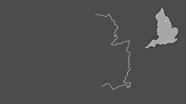York, İngiltere - Büyük Britanya, sürülmüş ve izole edilmiş. Gri Tonlama