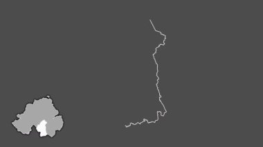 Armagh, Kuzey İrlanda, boşaltılmış ve izole edilmiş. Gri Tonlama