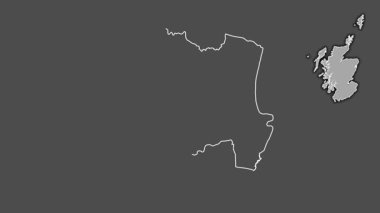 Aberdeen, İskoçya - Büyük Britanya, sürüldü ve izole edildi. Gri Tonlama