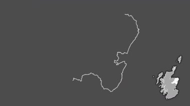 Aberdeenshire, İskoçya - Büyük Britanya, sürüldü ve izole edildi. Gri Tonlama