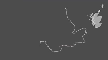 Doğu Dunbartonshire, İskoçya - Büyük Britanya, dışlanmış ve izole edilmiş. Gri Tonlama