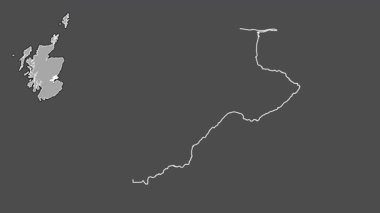 Fife, İskoçya - Büyük Britanya, dışlandı ve izole edildi. Gri Tonlama