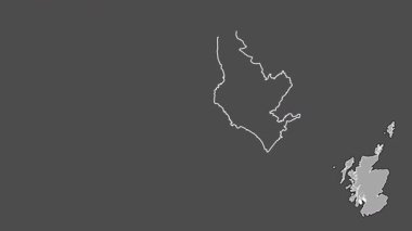 Kuzey Ayrshire, İskoçya - Büyük Britanya, dışlanmış ve izole edilmiş. Gri Tonlama