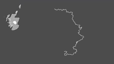 Perth ve Kinross, İskoçya - Büyük Britanya, sürüldü ve izole edildi. Gri Tonlama