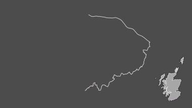 Renfrewshire, İskoçya - Büyük Britanya, dışlanmış ve izole edilmiş. Gri Tonlama