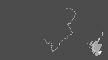 İskoçya, İskoçya - Büyük Britanya, sürülmüş ve izole edilmiş. Gri Tonlama