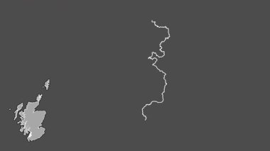 Güney Ayrshire, İskoçya - Büyük Britanya, dışlanmış ve izole edilmiş. Gri Tonlama