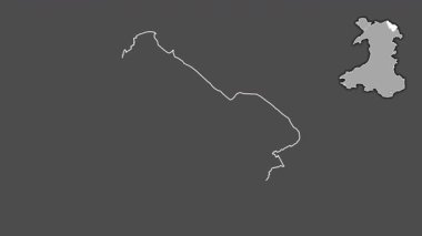 Flintshire, Galler - Büyük Britanya, dışlanmış ve izole edilmiş. Gri Tonlama