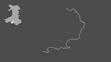 Swansea, Galler - Büyük Britanya, dışlanmış ve izole edilmiş. Gri Tonlama