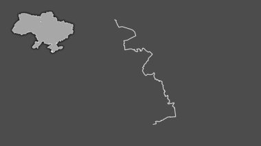 Sivastopol, Kırım 'la Ukrayna, çıkarılmış ve izole edilmiş. Gri Tonlama