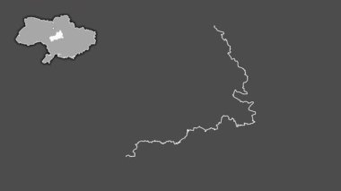 Cherkasy, Ukrayna, soyutlanmış ve soyutlanmış. Gri Tonlama
