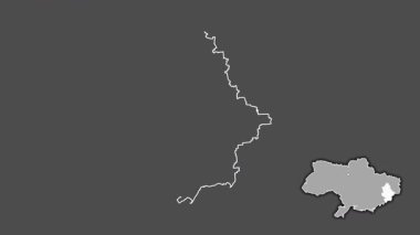 Donets 'k, Ukrayna, dışlanmış ve izole edilmiş. Gri Tonlama