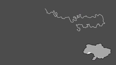 Chernivtsi, Ukrayna, çıkarılmış ve izole edilmiş. Gri Tonlama