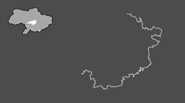 Kirovohrad, Ukrayna, çıkarılmış ve izole edilmiş. Gri Tonlama