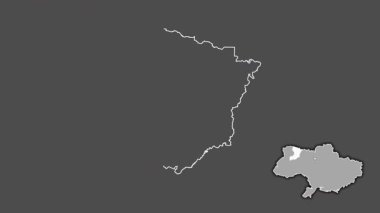 Rivne, Ukrayna, çıkarılmış ve izole edilmiş. Gri Tonlama
