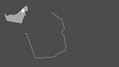 Dubay, Birleşik Arap Emirlikleri, boşaltılmış ve izole edilmiş. Gri Tonlama