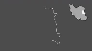 Güney Horasan, İran, dışlanmış ve izole edilmiş. Gri Tonlama