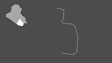 El-Muthannia, Irak, çıkarılmış ve izole edilmiş. Gri Tonlama