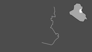 Diyala, Irak, sürülmüş ve izole edilmiş. Gri Tonlama