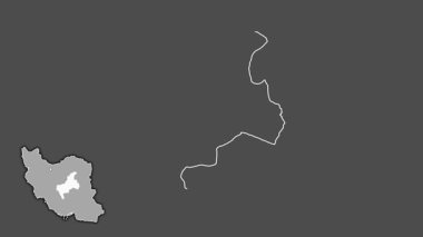 Yazd, İran, dışlanmış ve izole edilmiş. Gri Tonlama