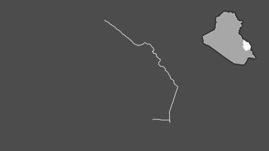 Maysan, Irak, sürülmüş ve izole edilmiş. Gri Tonlama