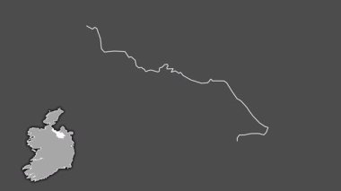 Cavan, İrlanda, dışlanmış ve izole edilmiş. Gri Tonlama