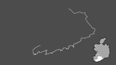 Mantar, İrlanda, çıkarılmış ve izole edilmiş. Gri Tonlama