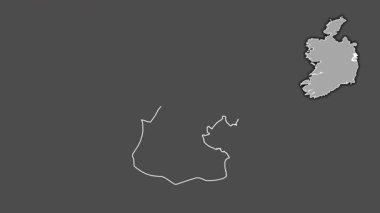 Dublin, İrlanda, dışlanmış ve izole edilmiş. Gri Tonlama