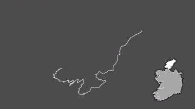 Donegal, İrlanda, dışlanmış ve izole edilmiş. Gri Tonlama