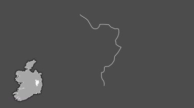 Kildare, İrlanda, dışlanmış ve izole edilmiş. Gri Tonlama