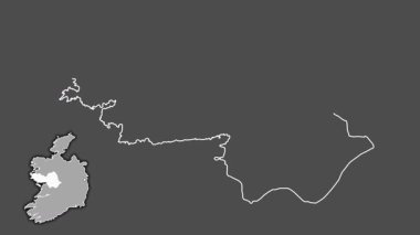 Galway, İrlanda, dışlanmış ve izole edilmiş. Gri Tonlama