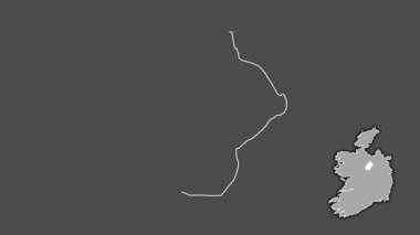 Longford, İrlanda, dışlanmış ve izole edilmiş. Gri Tonlama