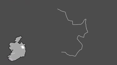 Meath, İrlanda, dışlanmış ve izole edilmiş. Gri Tonlama