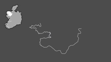 Mayo, İrlanda, dışlanmış ve izole edilmiş. Gri Tonlama