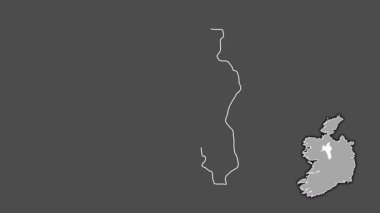 Roscommon, İrlanda, dışlanmış ve izole edilmiş. Gri Tonlama