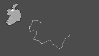 Sligo, İrlanda, dışlanmış ve izole edilmiş. Gri Tonlama