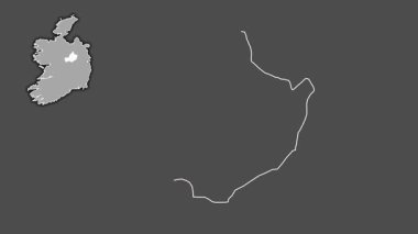 Westmeath, İrlanda, dışlanmış ve izole edilmiş. Gri Tonlama