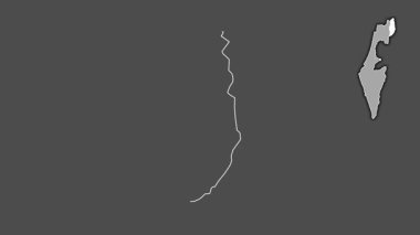 Golan, İsrail, dışlanmış ve izole edilmiş. Gri Tonlama