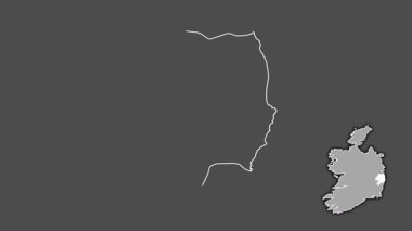 Wicklow, İrlanda, dışlanmış ve izole edilmiş. Gri Tonlama