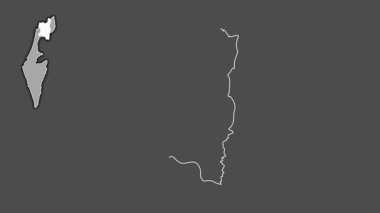 HaZafon, İsrail, sürüldü ve izole edildi. Gri Tonlama