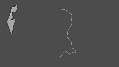 Tel Aviv, İsrail, boşaltılmış ve izole edilmiş. Gri Tonlama