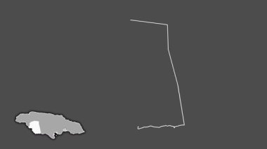 Aziz Elizabeth, Jamaika, çıkarılmış ve izole edilmiş. Gri Tonlama