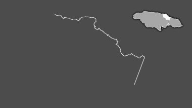 Azize Mary, Jamaika, çıkarılmış ve izole edilmiş. Gri Tonlama