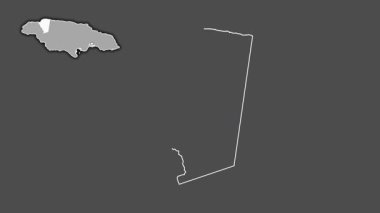 Aziz James, Jamaika, çıkarılmış ve izole edilmiş. Gri Tonlama